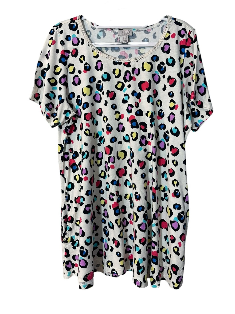 Logo by Lori Goldstein Animal Print Top